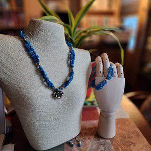Beautiful Color-Enhanced Turquoise Jewelry Set